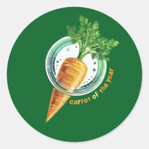 Årets 🥕 morot runt klistermärke
