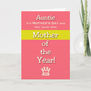 Årets mors dag Auntie Humor Mor! Kort