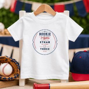Årets nykomling baseball 3-års födelsedagsfest t shirt