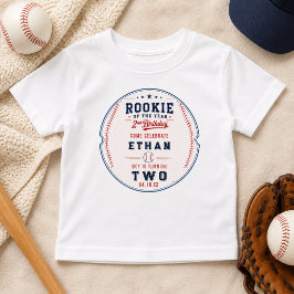 Årets nykomling baseboll 2-årsdag barn t shirt