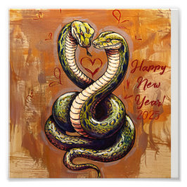 Årets önskan för Kärlek 2025 års träsnake Fototryck