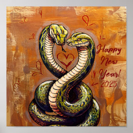 Årets önskan för Kärlek 2025 års träsnake Poster