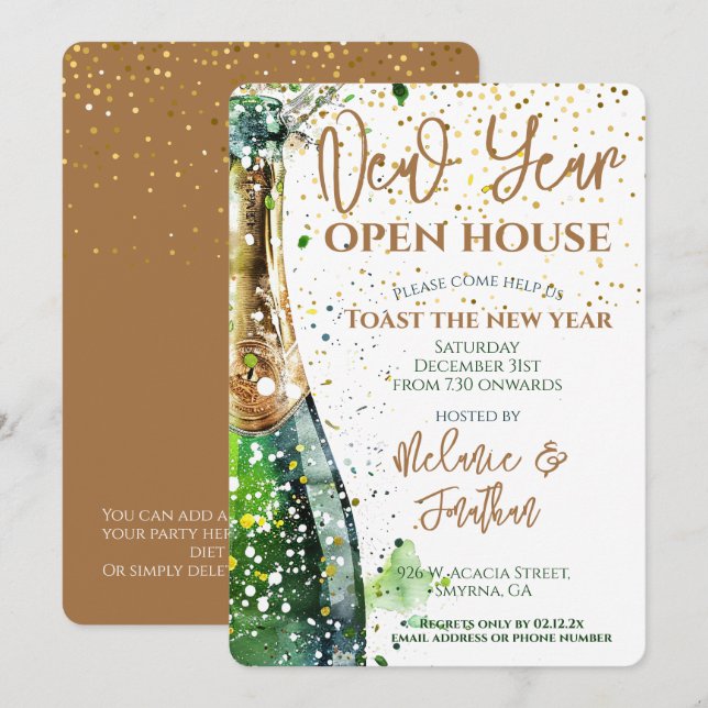 Årets öppningsgäst i Party Inbjudningar (Fram/baksida)