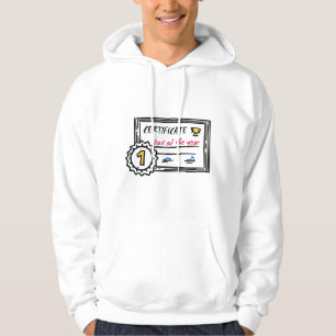 Årets pappa-certifikat fadersdagsutmärkelse hoodie