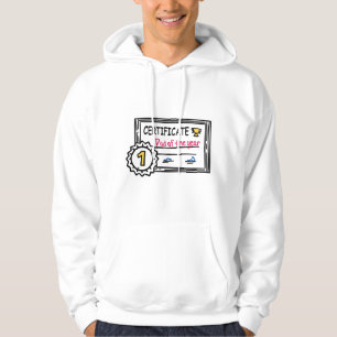 Årets pappa-certifikat fadersdagsutmärkelse hoodie