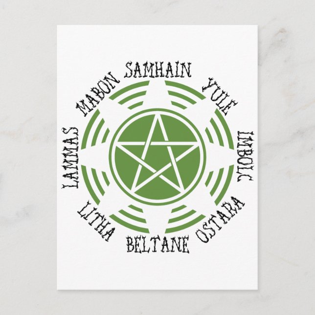 Årets sidhjul vykort (Framsida)