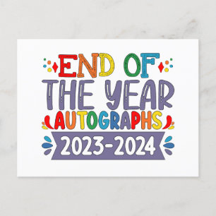 Årets sista autografer 2024 Sista skoldagen Vykort