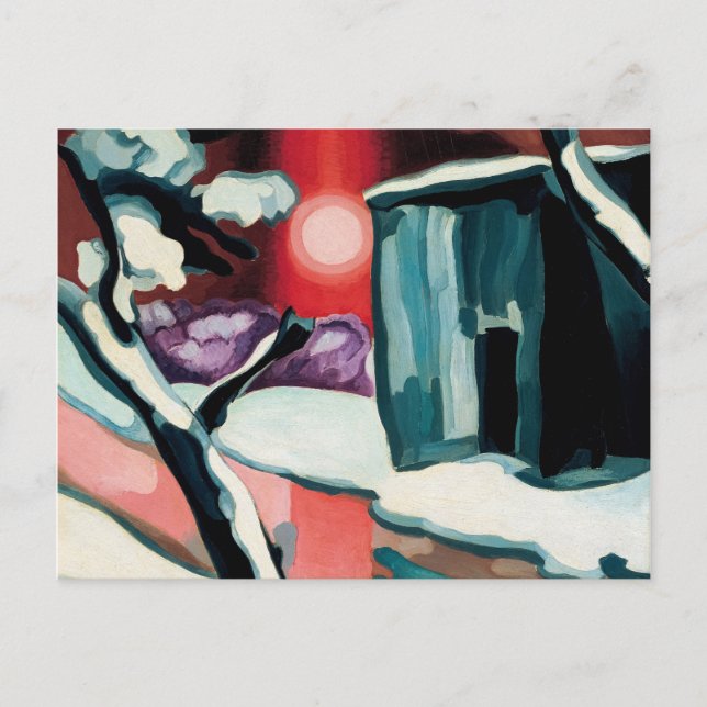 Årets sista kväll, 1929 av Oscar Bluemner Vykort (Framsida)