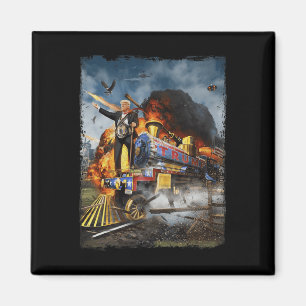 Årets Trump Tåg Funny Donald Trump 2024 Ele Magnet