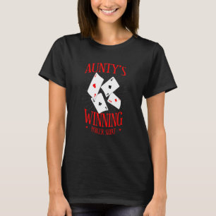 Årets vinnande Poker Spelare Moster Gambling Aunti T Shirt