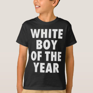 Årets Vita Pojke För Män Pojkar Barn Rolig Grafik T Shirt