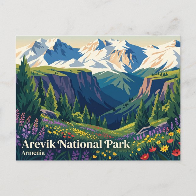 Arevik Nationalpark Armenien Vykort (Framsida)