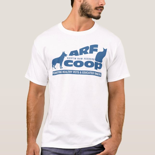 ARF-Konsum: blått på vit T Shirt (Framsida)