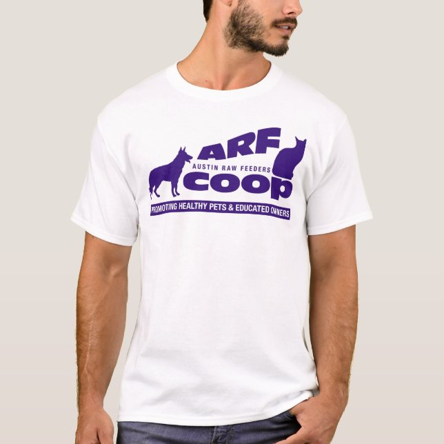 ARF-Konsum: lilor på vit T-shirt (Framsida)