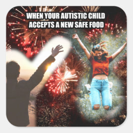 ARFID Autistiskt Barn Säkert Matfirande Meme Fyrkantigt Klistermärke