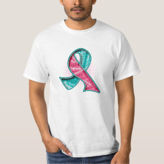 Ärftligt band för bröstcancersloganWatermark Tee Shirt