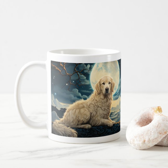 Arful Golden Retriever Kaffemugg (Med munk)