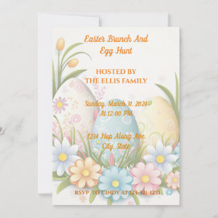 🌸 Arful Påsk Brunch & Egg Hunt Inbjudningar
