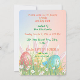 🐰 Arful Påsk Brunch & Egg Hunt Inbjudningar