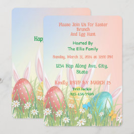🐰 Arful Påsk Brunch & Egg Hunt Inbjudningar