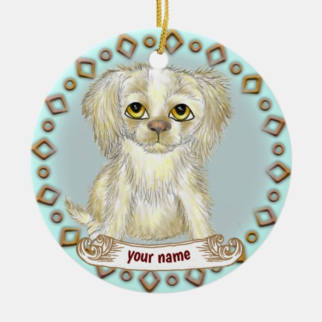 Arfy Dog  Julgransprydnad Keramik (Framsidan)