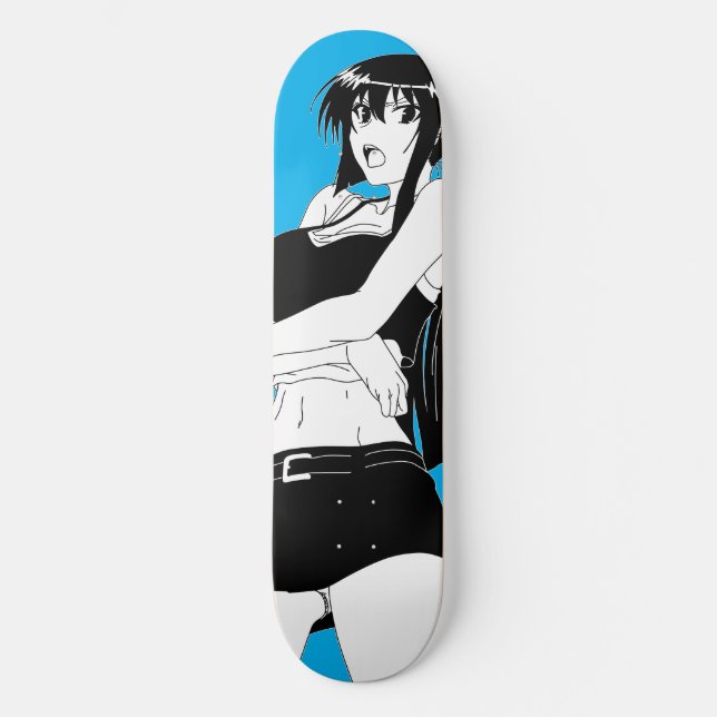 Arg Anime Girl Skateboard Deck (Framsida)
