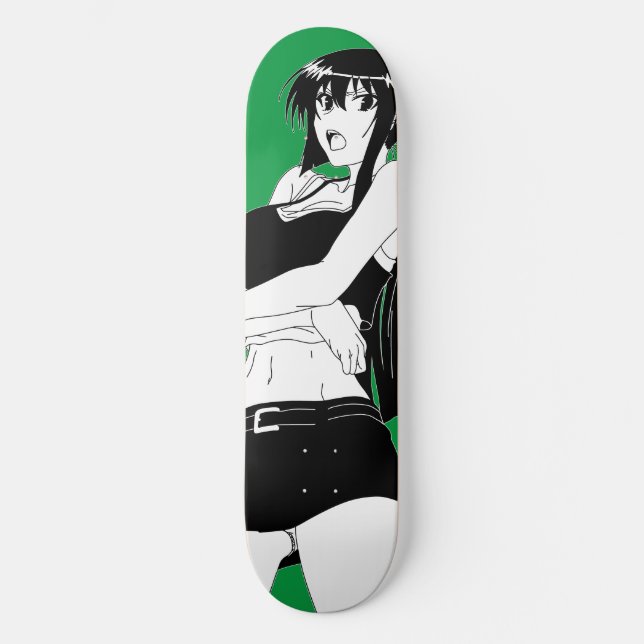 Arg Anime Girl Skateboard Deck (Framsida)