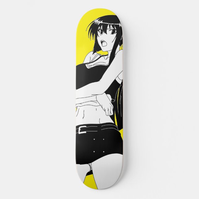 Arg Anime Girl Skateboard Deck (Framsida)