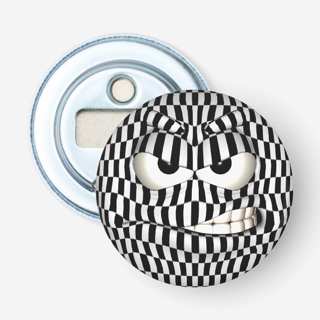 Arg Ansikte Emoticon Flasköppnare (Framsidan)
