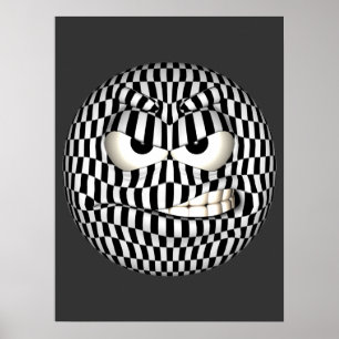 Arg Ansikte Emoticon Poster