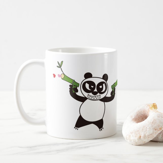 Arg Ansikte Panda 28 Kaffemugg (Med munk)