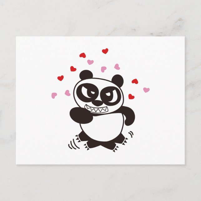 Arg Ansikte Panda 32 Vykort (Framsida)