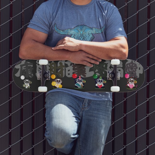 Arg ansikte panda 5 Skateboard (Utomhus 3)