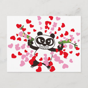 Arg Ansikte Panda Kärlek Vykort