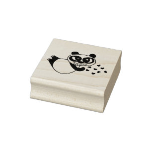 Arg Ansikte Panda-kyss kyss Stämpel