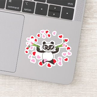 Arg Ansikte Panda skjuter kärlek Klistermärken