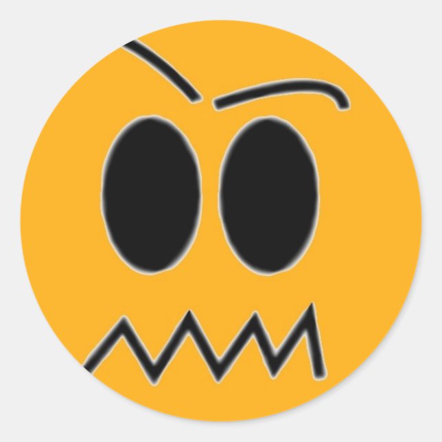 arg ansikte runt klistermärke (Framsida)