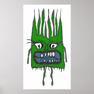 Arg Baby Vampire Funny Scary Teckning Poster
