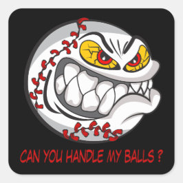 Arg Baseball Black Fyrkantigt Klistermärke