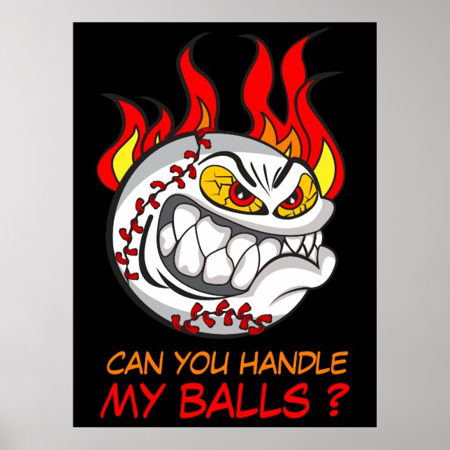 Arg Baseball Boll med citat, lustigt Poster (Framsidan)
