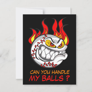 Arg Baseball Boll med citat, lustigt Vykort