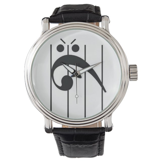Arg Bass Clef Watch Armbandsur (Framsida)