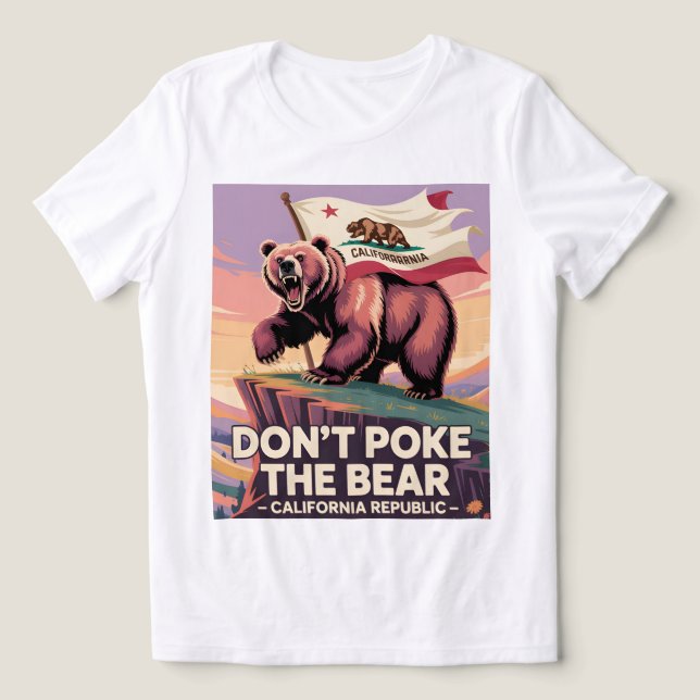 Arg Bear California Republic Funny Tee (Design Framsida)