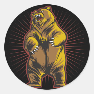 Arg Bear Runt Klistermärke