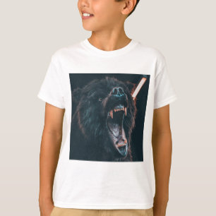 Arg Bear Teeth Black Bear Growl T Shirt