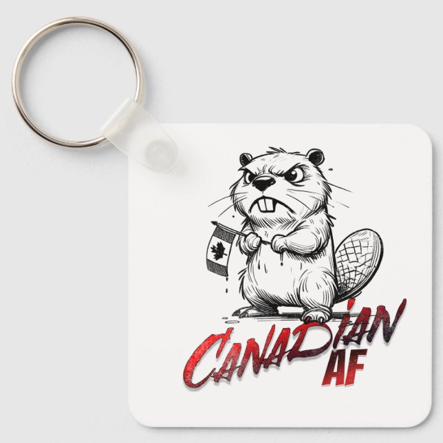 Arg Beaver Canadian AF Nyckelring (Framsida)