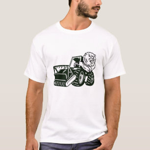 Arg Beaver Driving Mulching Tractor Mascot T Shirt