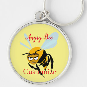 Arg Bee Thunder_Cove Rund Silverfärgad Nyckelring