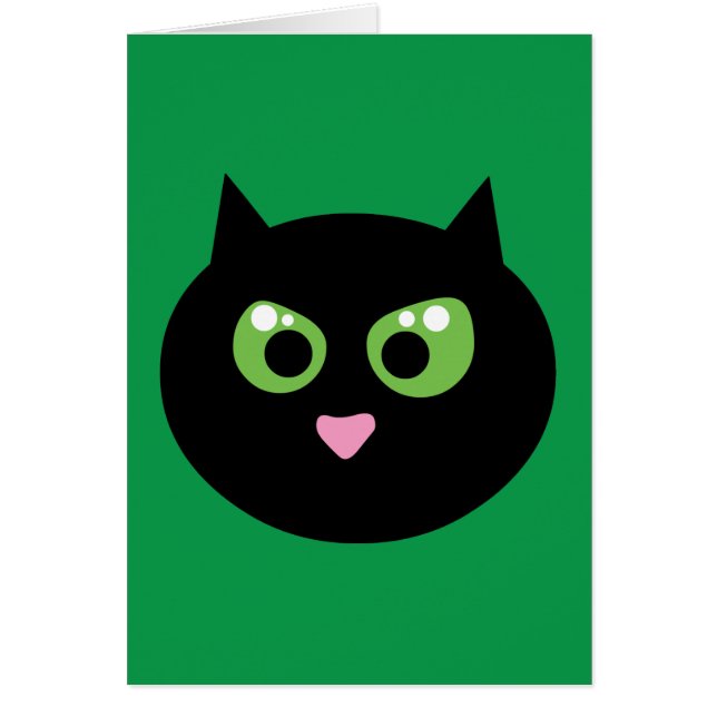 Arg Black Cat Hälsningskort (Framsidan)