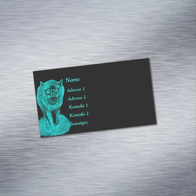 Arg Black Varg i natt Magnetiska Visitkort (In Situ)